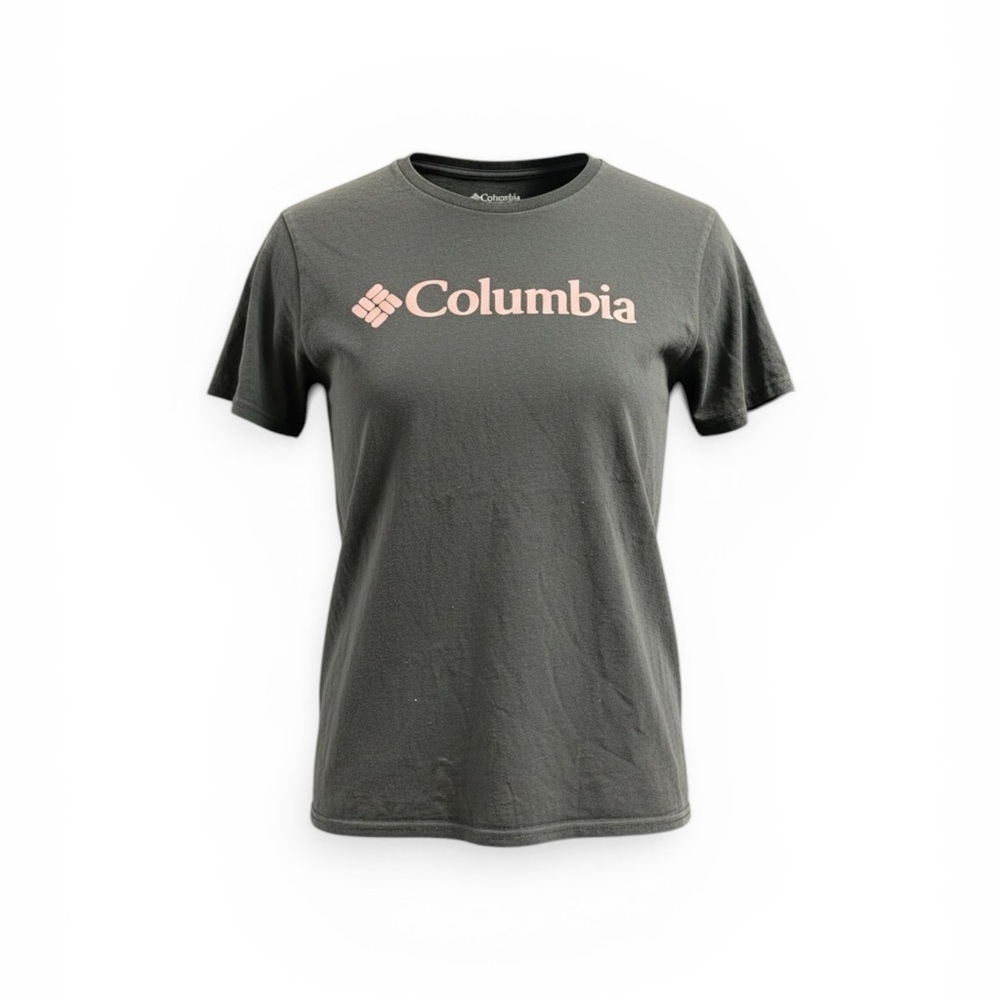 🩷”Columbia”Women's Small  Logo Crewneck T-Shirt ((EXCELLENT))🩷